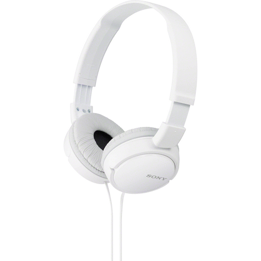 Sony MDR-ZX110 Foldable On-Ear Headphones - White